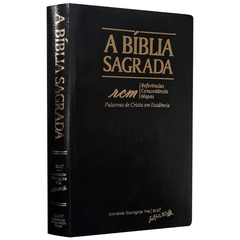 Bíblia Sagrada RCM | ACF | Letra Gigante | Capa Recouro Alligator Preta