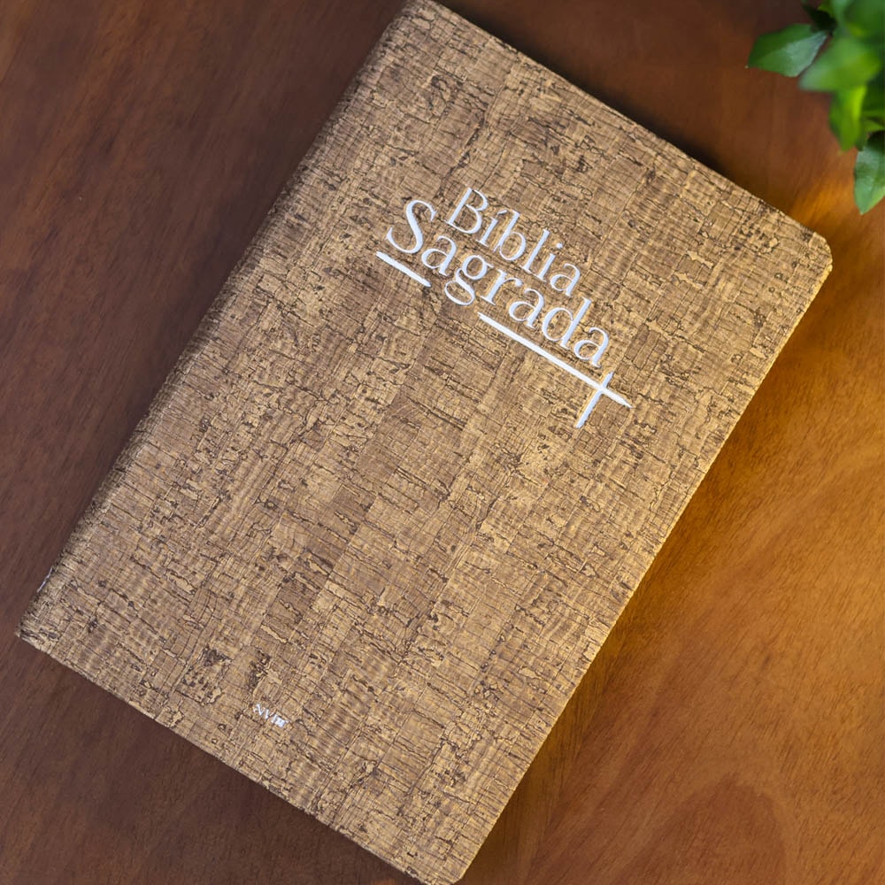 Bíblia Sagrada | NVI | Letra Normal | Capa Luxo Madeira Escura