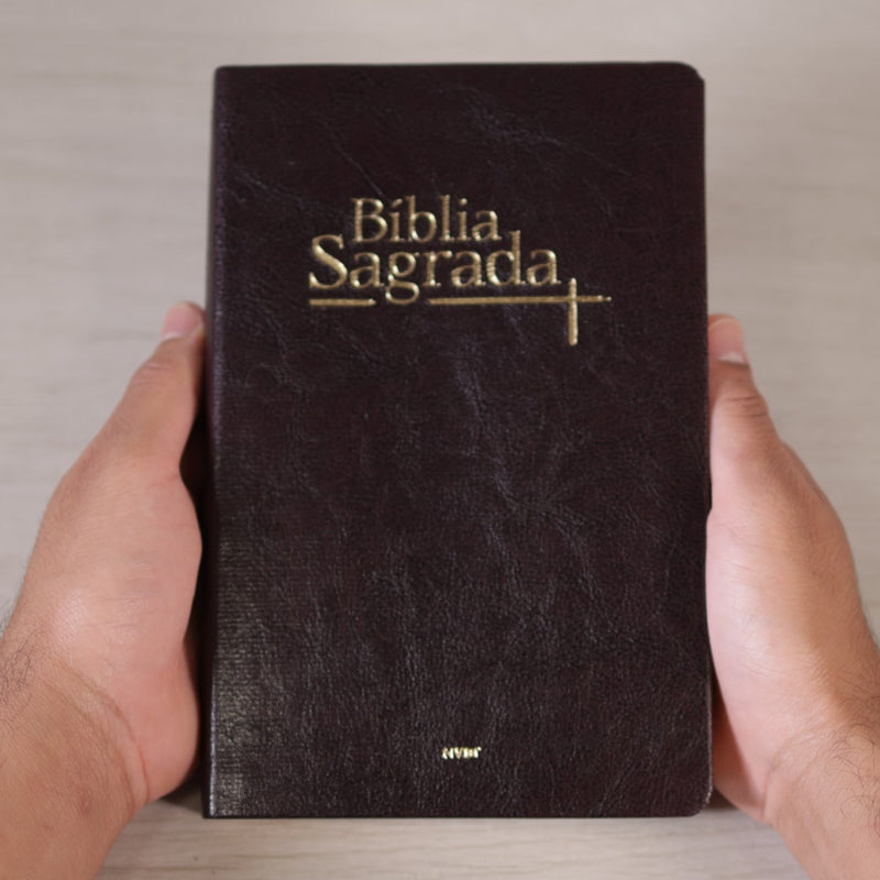 Bíblia Sagrada | NVI | Letra Normal | Capa Luxo Vinho