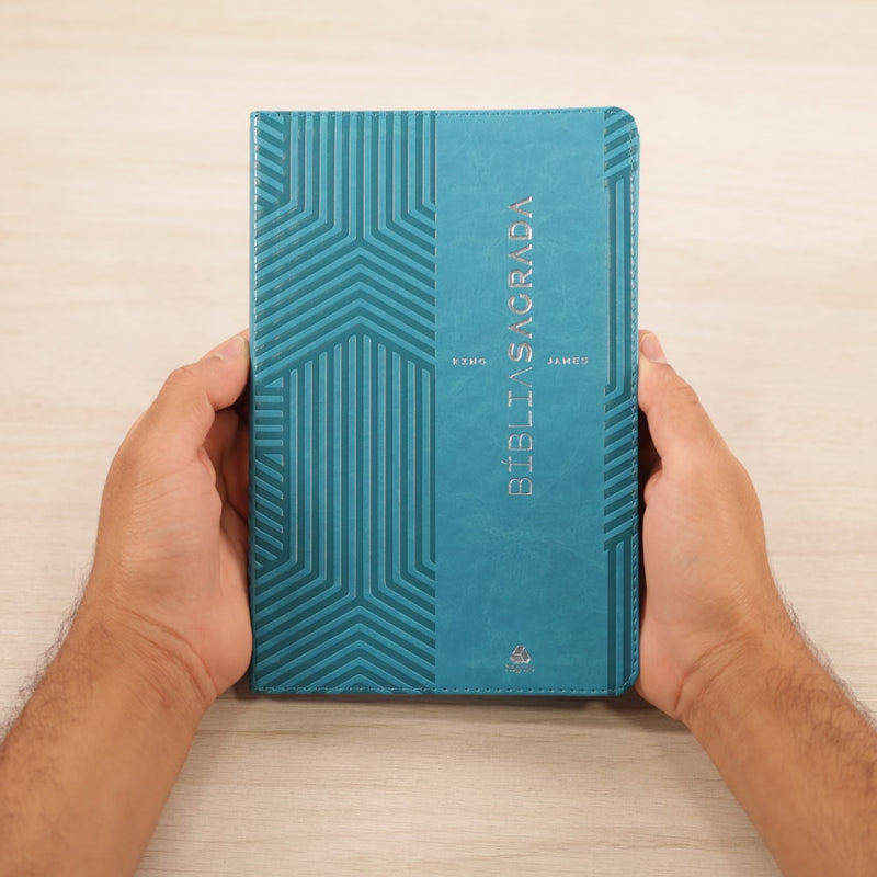 Bíblia Sagrada King James Clássica | KJC | Ultrafina Slim Turquesa