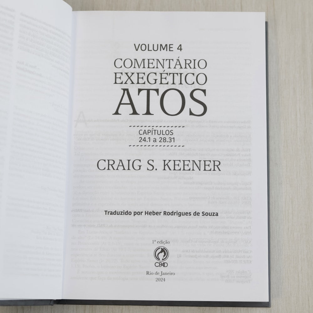 Comentário Exegético Atos | Volume 4 | Craig S. Keener