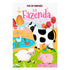 Livro pop-up carrossel "A Fazenda", capa branca com animais da fazenda. — Plenitude