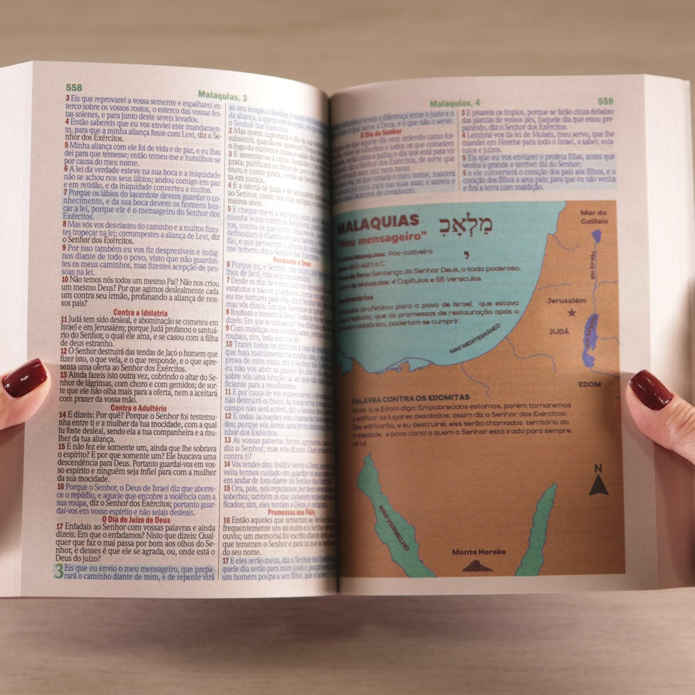 Bíblia Cruz Azul | ARC | Letra Maior | Harpa e Corinhos | Capa Brochura