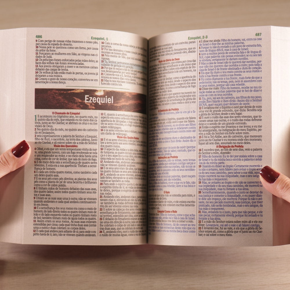 Bíblia Floral Rosa | ARC | Letra Maior | Harpa e Corinhos | Capa Brochura