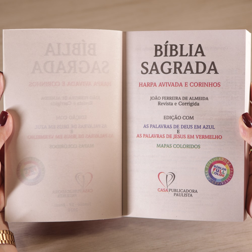 Bíblia Sagrada Lírios | ARC | Letra Maior | Harpa e Corinhos | Capa Brochura