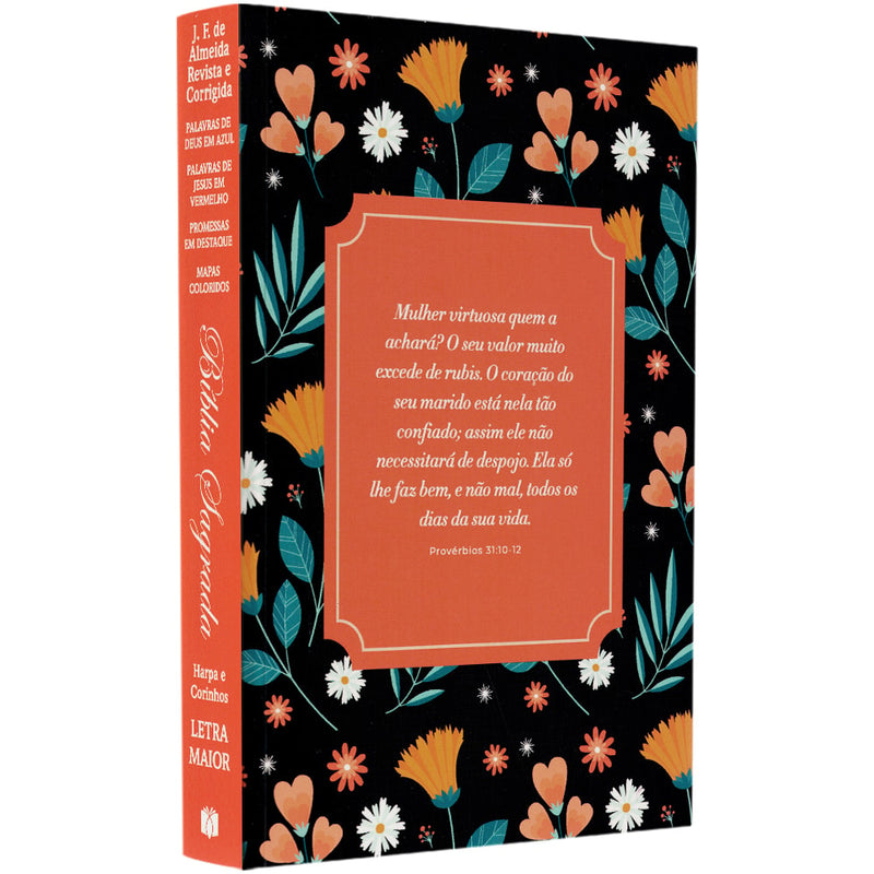 Bíblia Sagrada Mulher Virtuosa | ARC | Letra Maior | Harpa e Corinhos | Capa Brochura