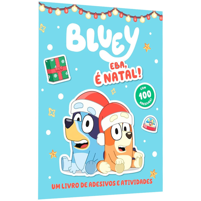 Bluey Livro de Adesivos e Atividades | Eba, é Natal!