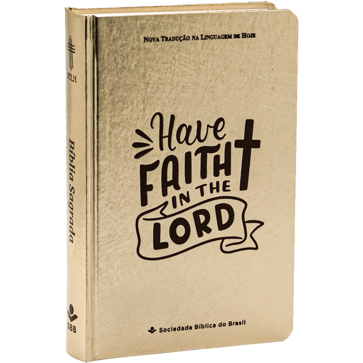 Bíblia Sagrada | NTLH | Letra Grande | Capa Cristal Dourado Fosco