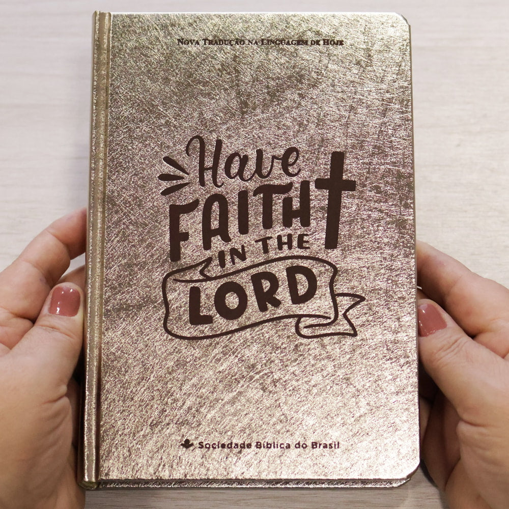 Bíblia Sagrada | NTLH | Letra Grande | Capa Cristal Dourado Fosco