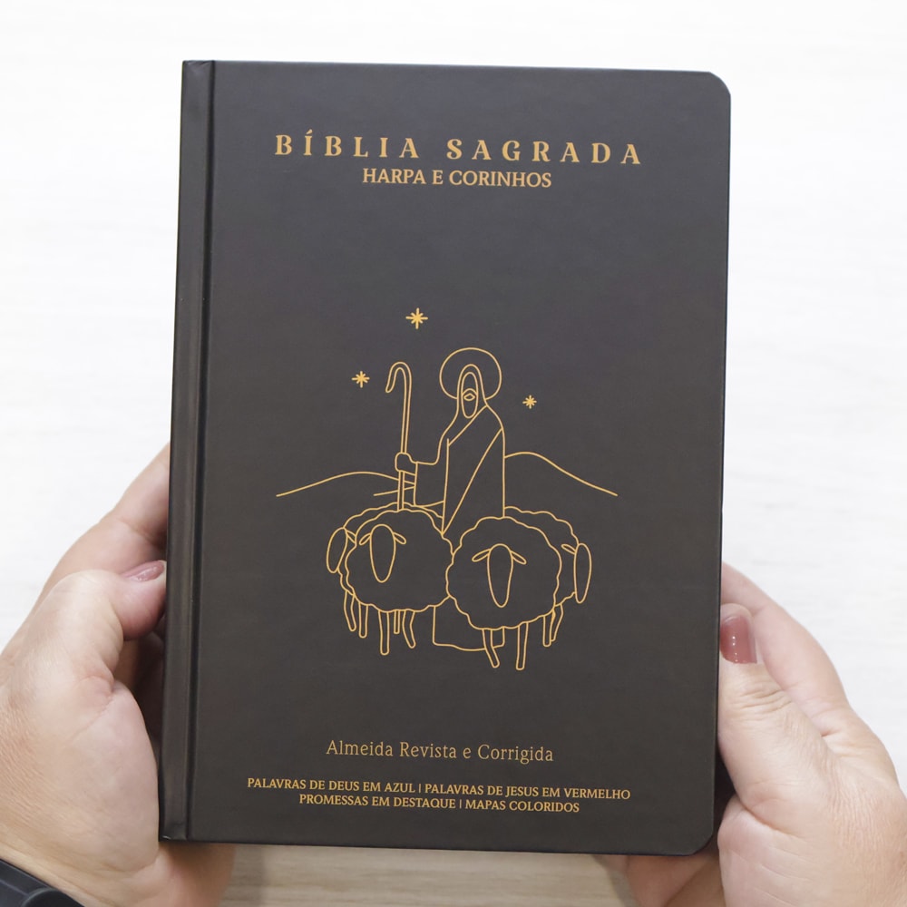 Bíblia Sagrada Bom Pastor | ARC | Letra Maior | Harpa e Corinhos | Capa Dura