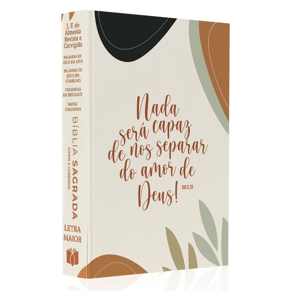Bíblia Sagrada Nada Será Capaz | ARC | Letra Maior | Harpa e Corinhos | Capa Dura