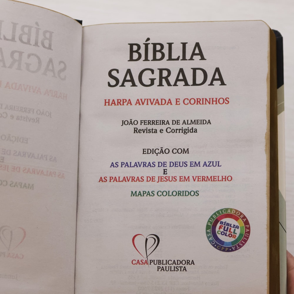 Bíblia Sagrada Nada Será Capaz | ARC | Letra Maior | Harpa e Corinhos | Capa Dura