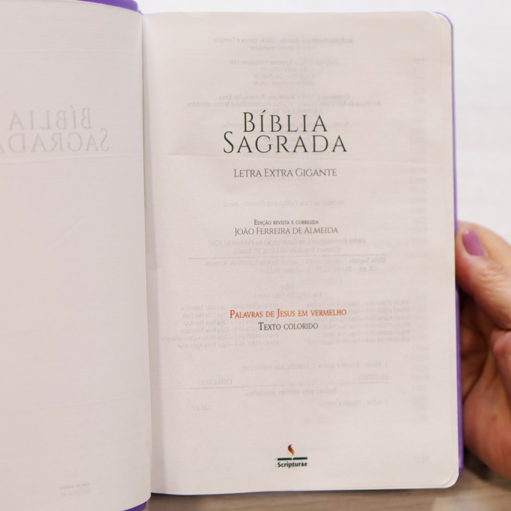 Bíblia Sagrada Harpa Celestial 774 | ERC | Letra Extra Gigante | Capa Lilás Arabesco