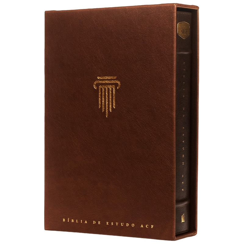 Bíblia de Estudo ACF | Letra Normal | Couro Soft Marrom