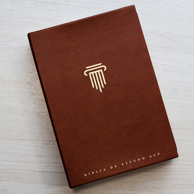 Bíblia de Estudo ACF | Letra Normal | Couro Soft Marrom