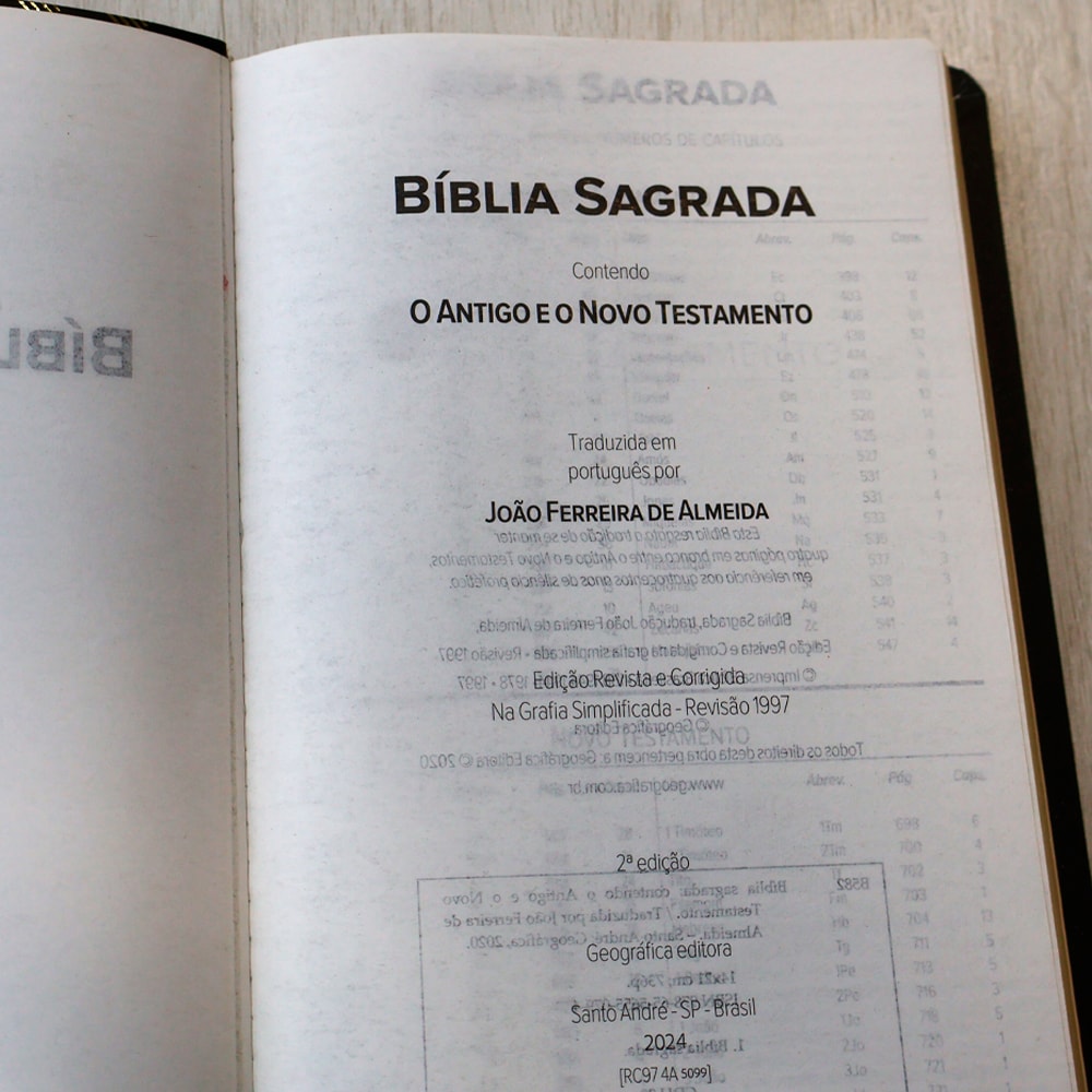 Bíblia Sagrada | ARC | Letra Normal | Capa Luxo Preta