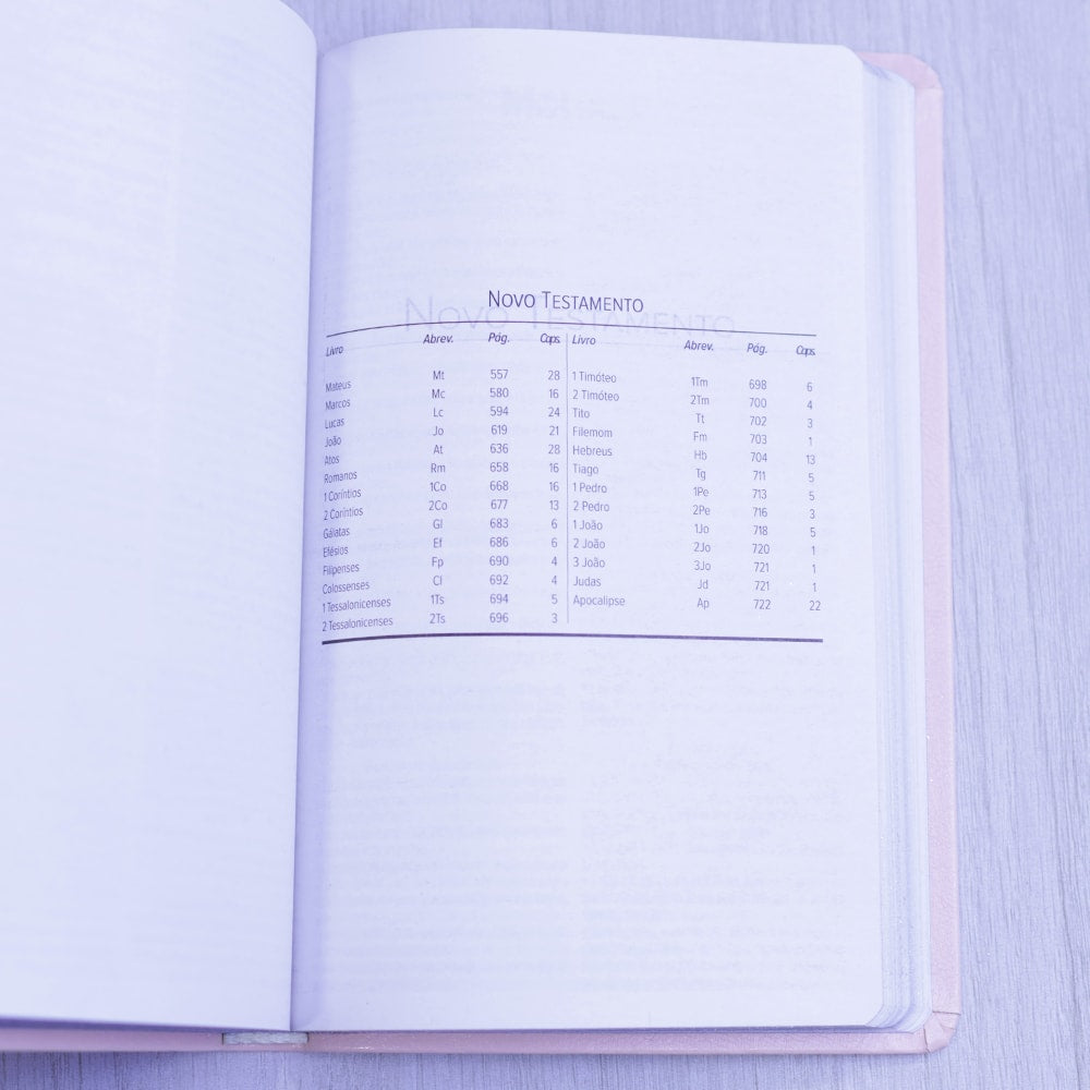 Bíblia Sagrada | ARC | Letra Normal | Capa Luxo Rosa Claro