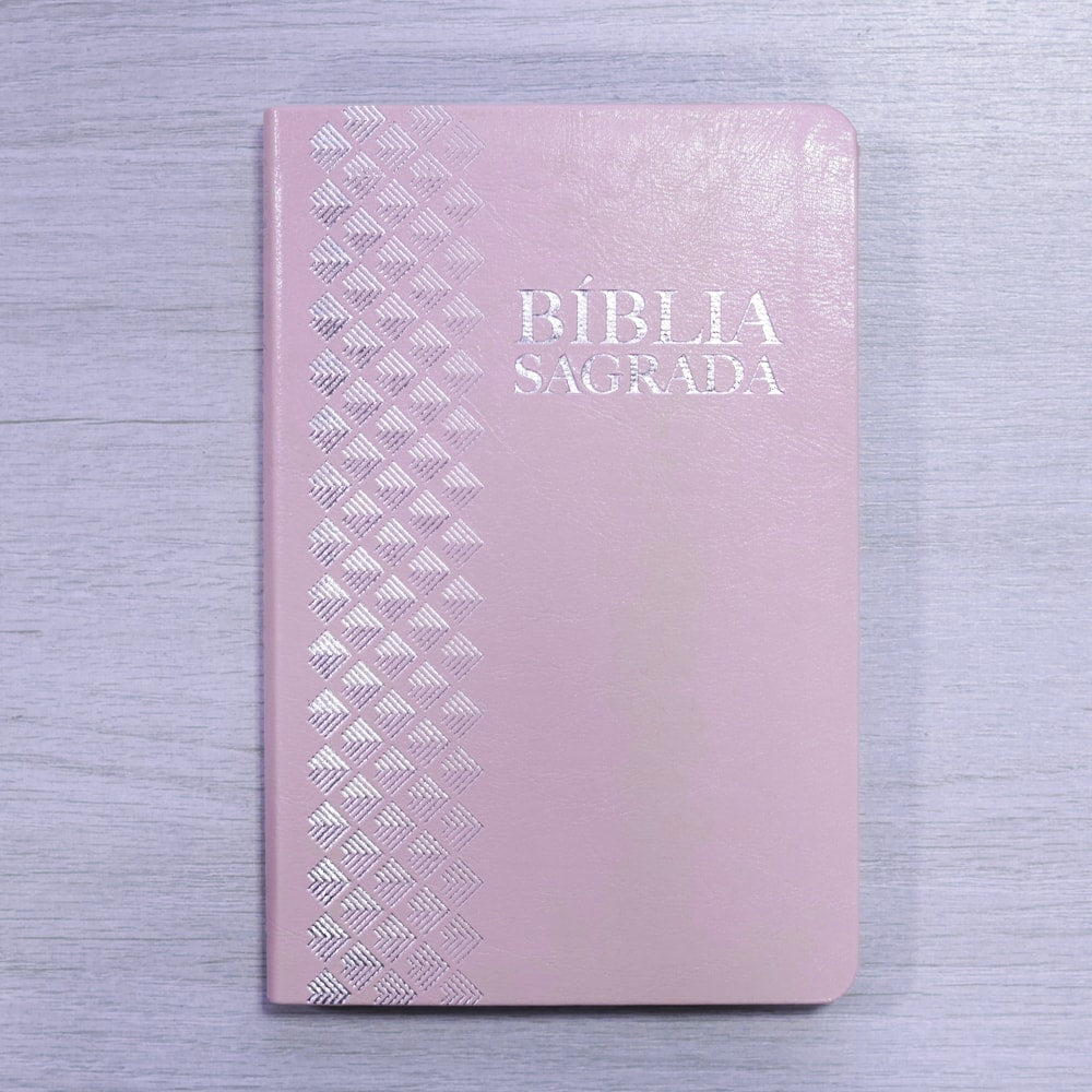 Bíblia Sagrada | ARC | Letra Normal | Capa Luxo Rosa Claro