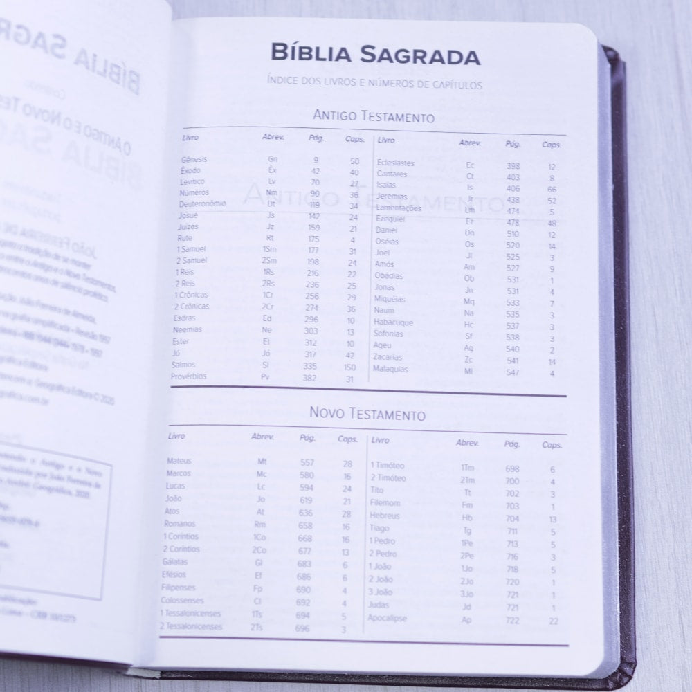 Bíblia Sagrada | ARC | Letra Normal | Capa Luxo Vinho Escuro