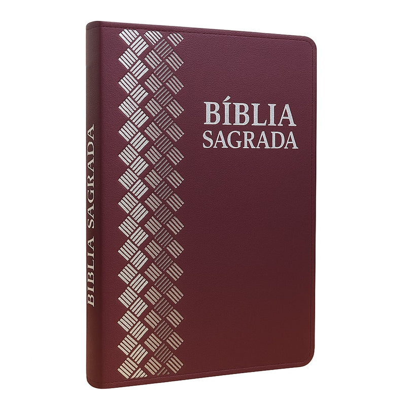 Bíblia Sagrada | ARC | Letra Normal | Capa Luxo Vinho Perolado