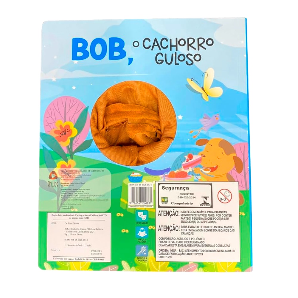 Bob, O Cachorro Curioso |  Livro Fantoche
