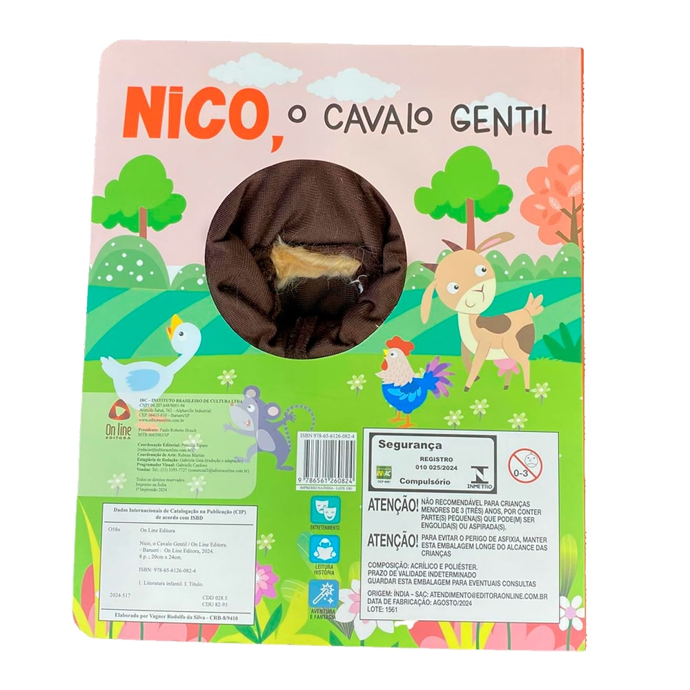 Nico, O Cavalo Gentil | Livro Fantoche