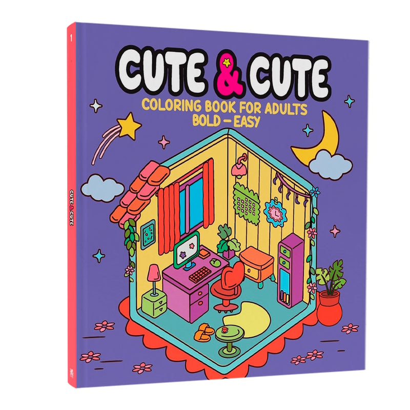 Cute & Cute | Coloring Book for Adults 01 | Bold-Easy