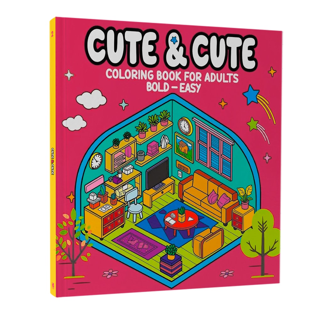 Cute & Cute | Coloring Book for Adults 02 | Bold-Easy
