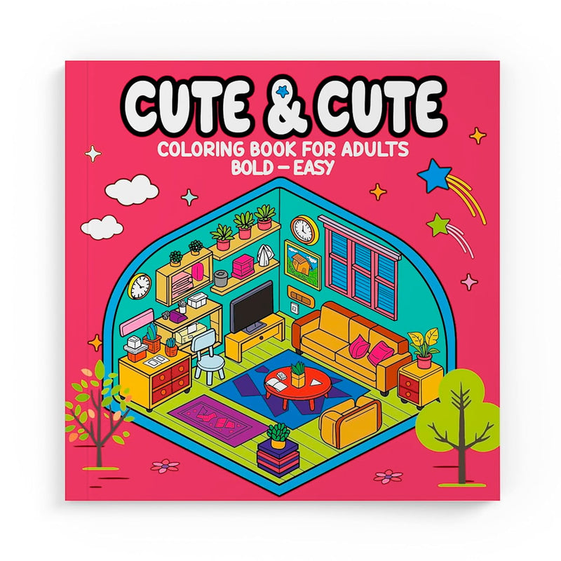 Cute & Cute | Coloring Book for Adults 02 | Bold-Easy