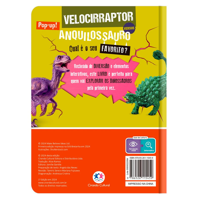Velocirraptor Versus Anquilossauro | Pop-Up!