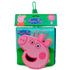 Kit de banho Peppa Pig com livro e esponja da Peppa rosa, embalagem verde. — Plenitude