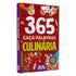 Livro 365 Caça-palavras Culinária, capa vermelha com ilustrações de utensílios de cozinha e alimentos. — Plenitude