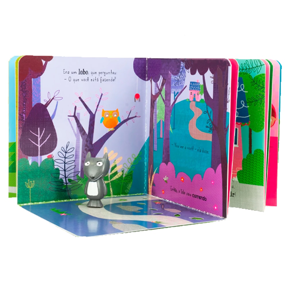 Livro Com Cenário Chapeuzinho Vermelho | Com 4 Personagens