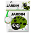 Livro de Pano Jardim com chocalho, capa verde com joaninha e formiga. — Plenitude
