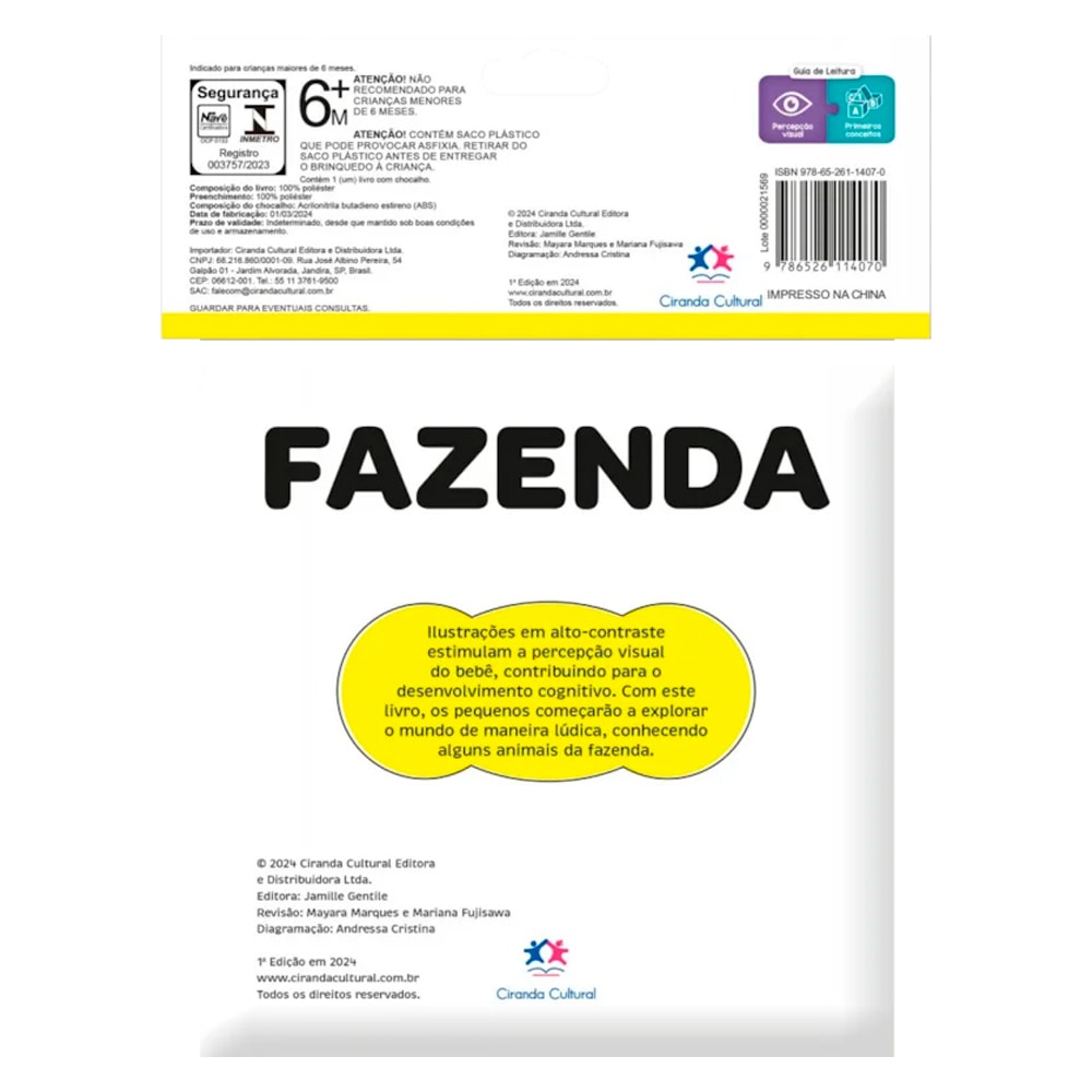 Fazenda| Livro de Pano | Chocalho