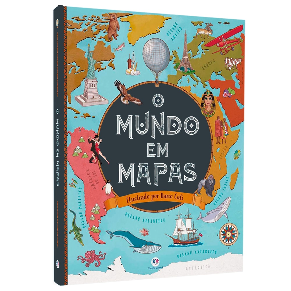 O Mundo Em Mapas | Ilustrado Por Dario Cali | Capa Dura