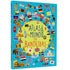 Livro "Atlas do Mundo com Bandeiras", capa dura azul com crianças e elementos culturais de diversos países. — Plenitude