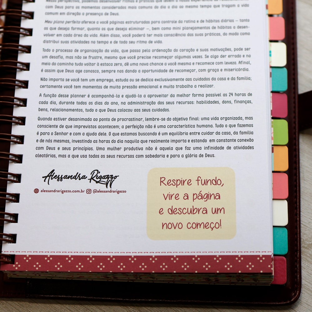 Meu Plano Perfeito | Capa Dura Couro Soft Xadrez