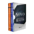 Box de livros Novo Comentário Bíblico Beacon, Box 8, com 2 volumes de capas laranja e azul. — Plenitude