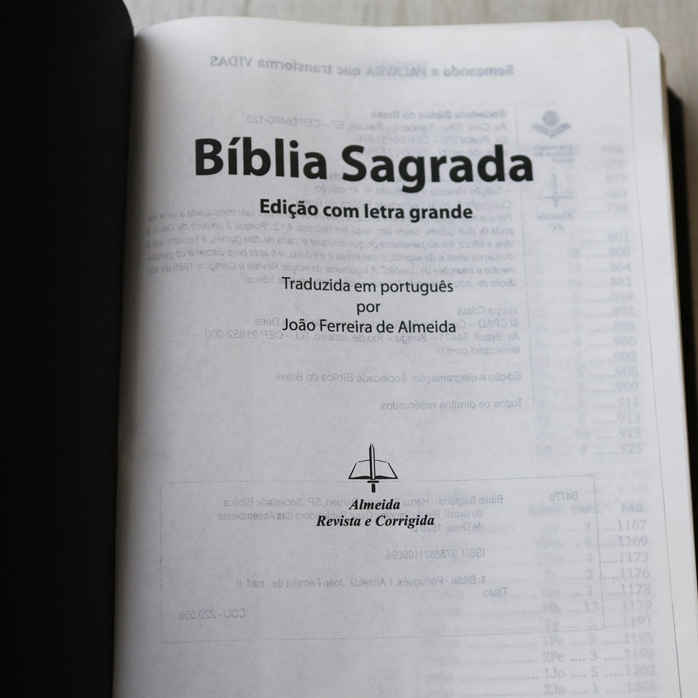 Bíblia Sagrada com Harpa Cristã | ARC | Letra Grande | Capa Luxo Floral Preta