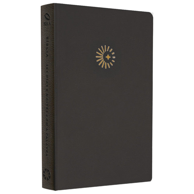 Bíblia 365  Dia e Noite | Letra Normal | NAA | Capa Cinza Luxo