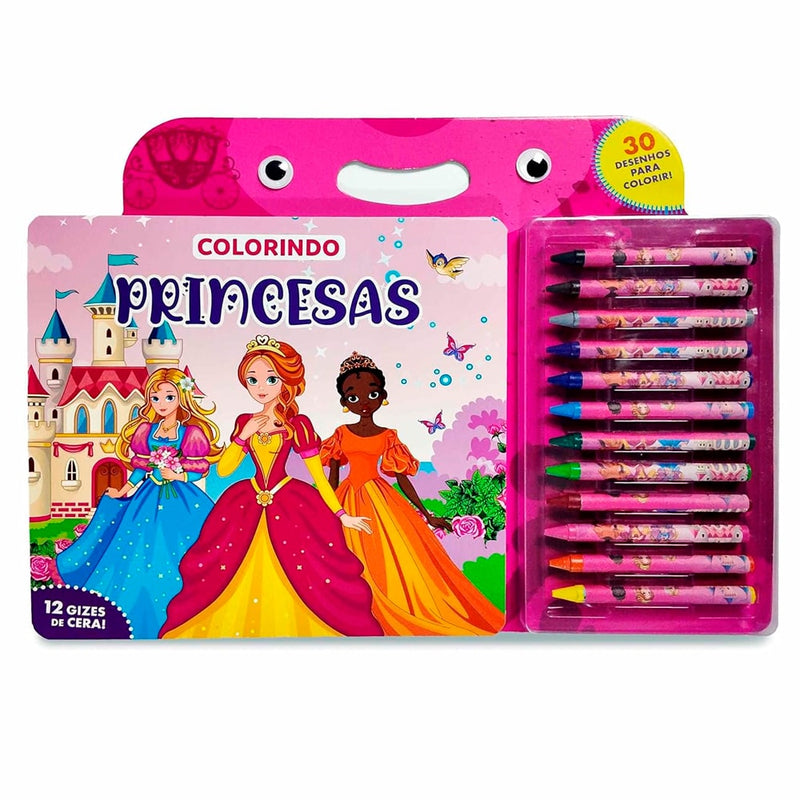 Colorindo |  Princesas | 12 Gizes de Cera