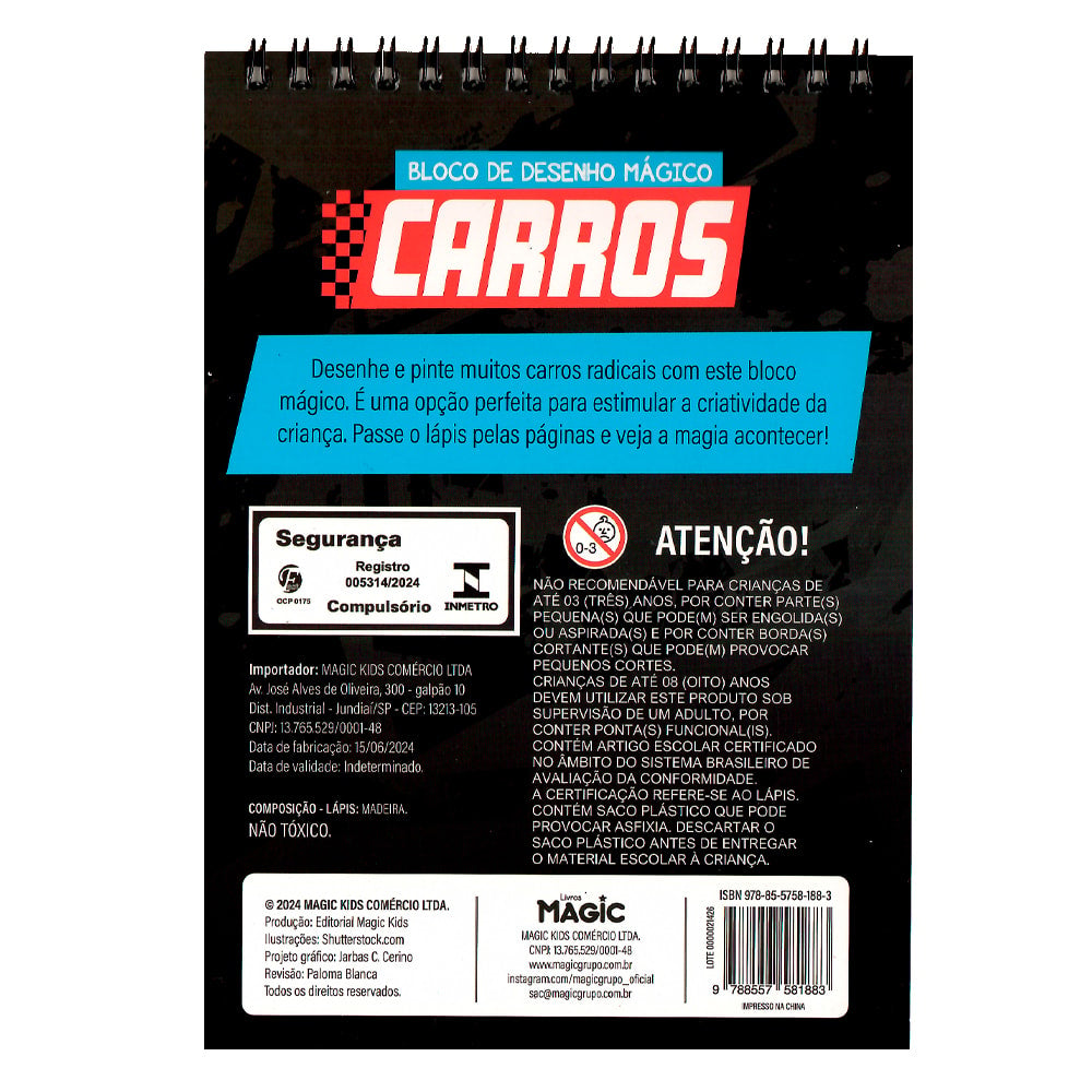 Carros |  Bloco de Desenho Mágico
