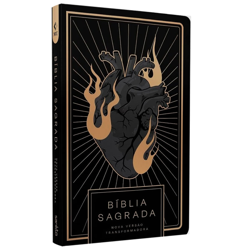 Bíblia Sagrada Coração All Black | NVT | Capa Dura