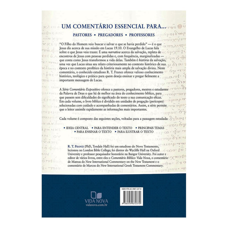 Comentário Expositivo Lucas | R. T. France