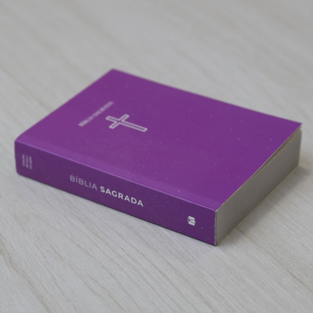 Bíblia Sagrada Pequena | ARC | Capa Brochura Salvos Pela Graça Rosa