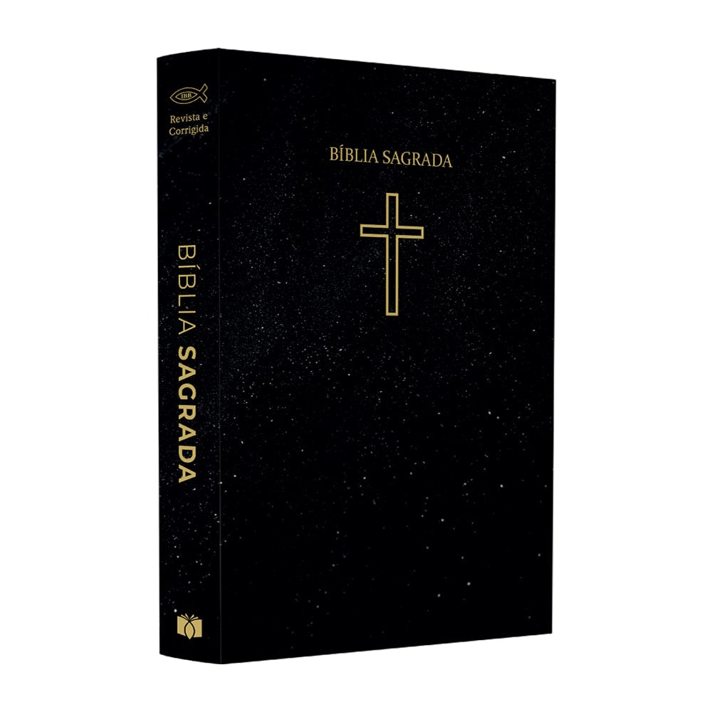 Bíblia Sagrada Pequena | ARC | Capa Brochura Salvos Pela Graça Preta