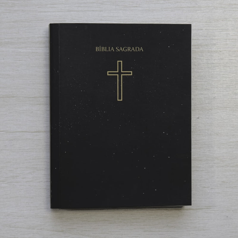 Bíblia Sagrada Pequena | ARC | Capa Brochura Salvos Pela Graça Preta