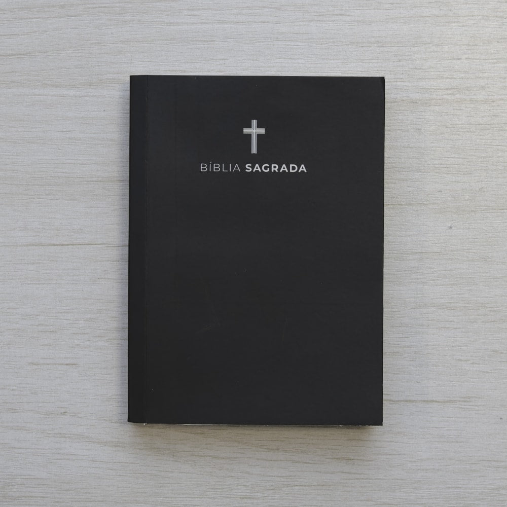 Bíblia Sagrada Pequena | ARC | Capa Brochura Cruz Preta