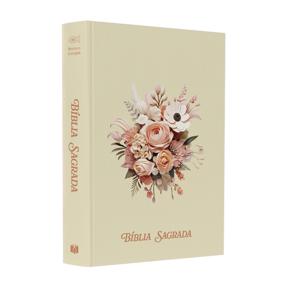 Bíblia Sagrada Pequena | ARC | Capa Brochura Buquê de Flores